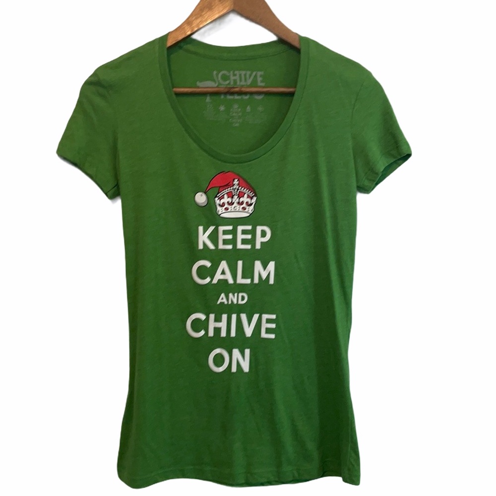 Chive On Santa Keep Calm and Chive On T-shirt